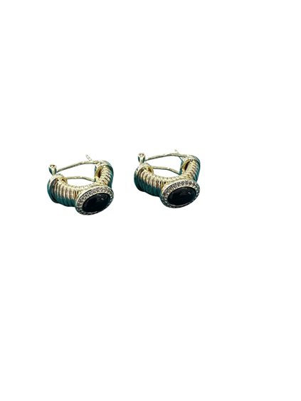 Orecchini Domar Donna in Ottone ipoallergenico Onice EZB126493 - EZB126493